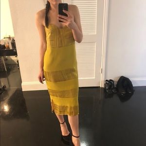 Gold slip dress